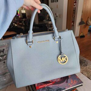 Michael Kors Light Blue Spring Crossbody Satchel Bag
